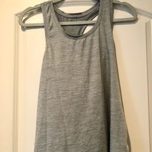 Grey racer back tank top